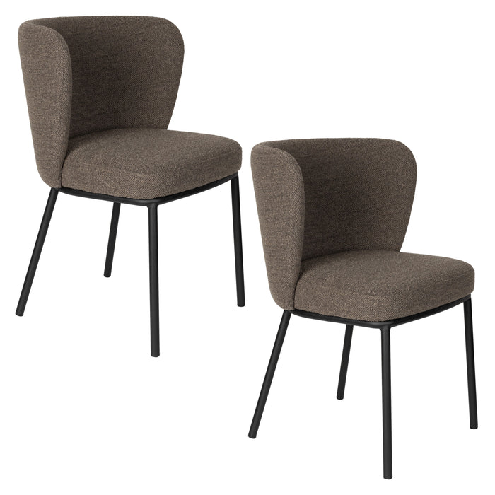 Eetkamerstoel Guus Polyester Bruin 53x55 cm