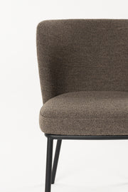 Eetkamerstoel Guus Polyester Bruin 53x55 cm-Eetkamerstoelen-Creating Home