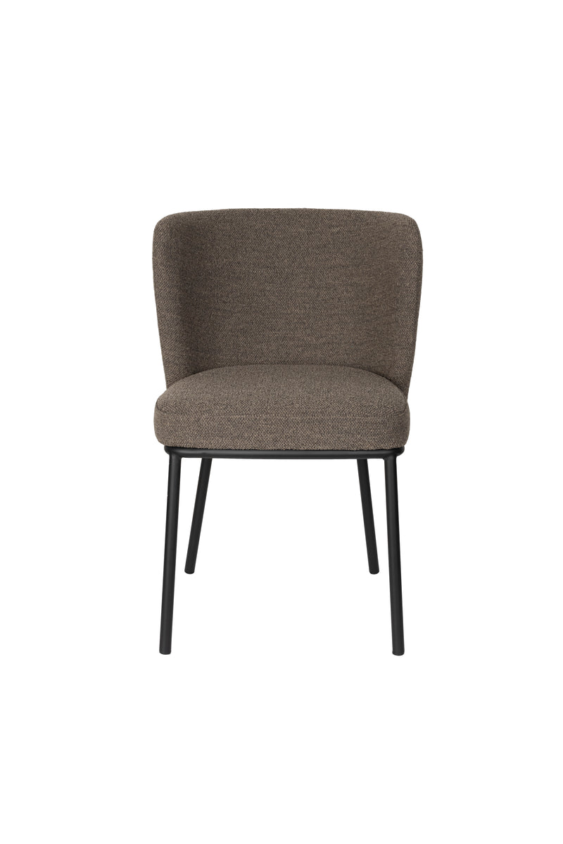 Eetkamerstoel Guus Polyester Bruin 53x55 cm-Eetkamerstoelen-Creating Home