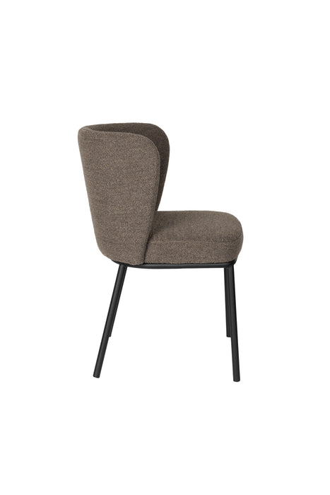 Eetkamerstoel Guus Polyester Bruin 53x55 cm-Eetkamerstoelen-Creating Home