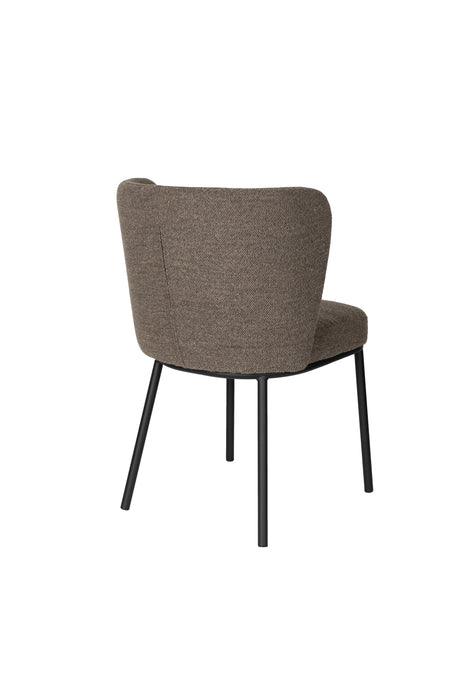 Eetkamerstoel Guus Polyester Bruin 53x55 cm-Eetkamerstoelen-Creating Home