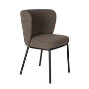 Eetkamerstoel Guus Polyester Bruin 53x55 cm-Eetkamerstoelen-Creating Home