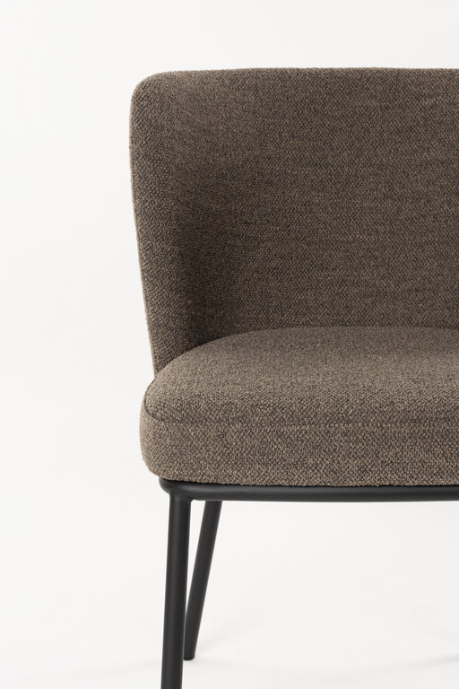 Eetkamerstoel Guus Polyester Bruin 53x55 cm-Fauteuils-Creating Home