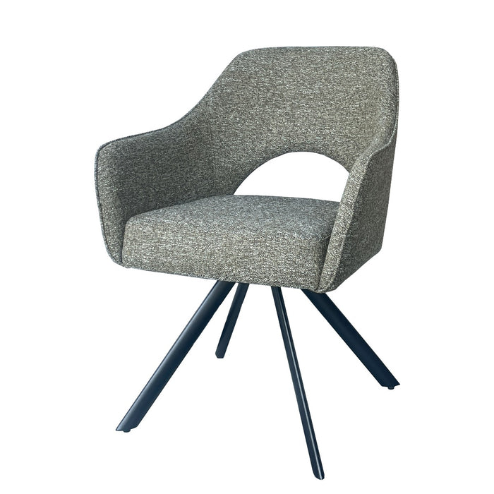 Eetkamerstoel Helen Groen Draaibaar 62 cm 62x62x85 cm-Eetkamerstoelen-Livingfurn