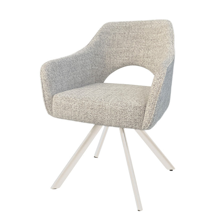 Eetkamerstoel Helen Zand Naturel Draaibaar 62 cm 62x62x85 cm-Eetkamerstoelen-Livingfurn