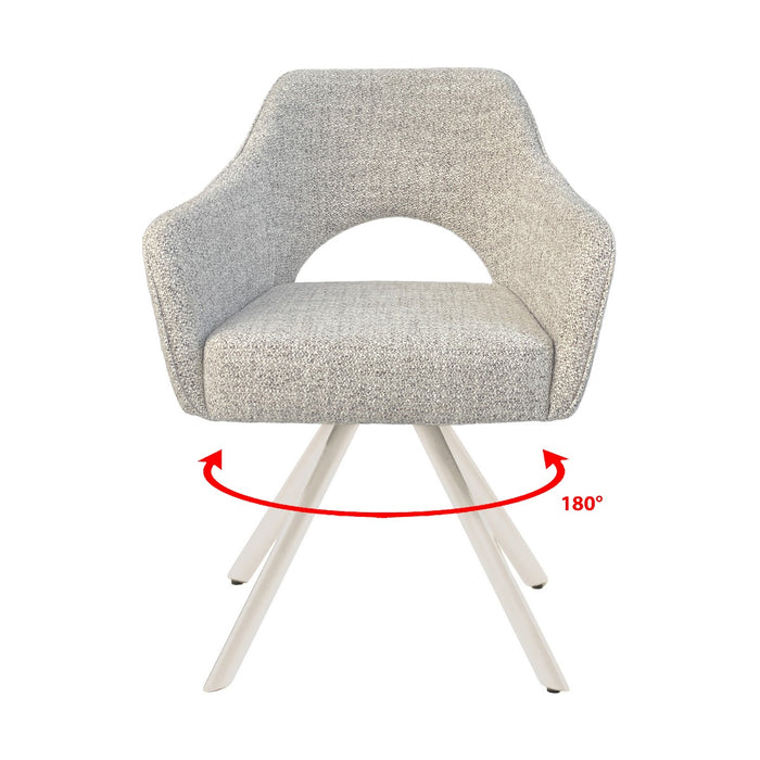 Eetkamerstoel Helen Zand Naturel Draaibaar 62 cm-Eetkamerstoelen-Livingfurn