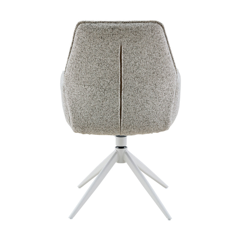 Eetkamerstoel Hera Beige Met armleuning 63x63x83 cm-Eetkamerstoelen-Starfurn