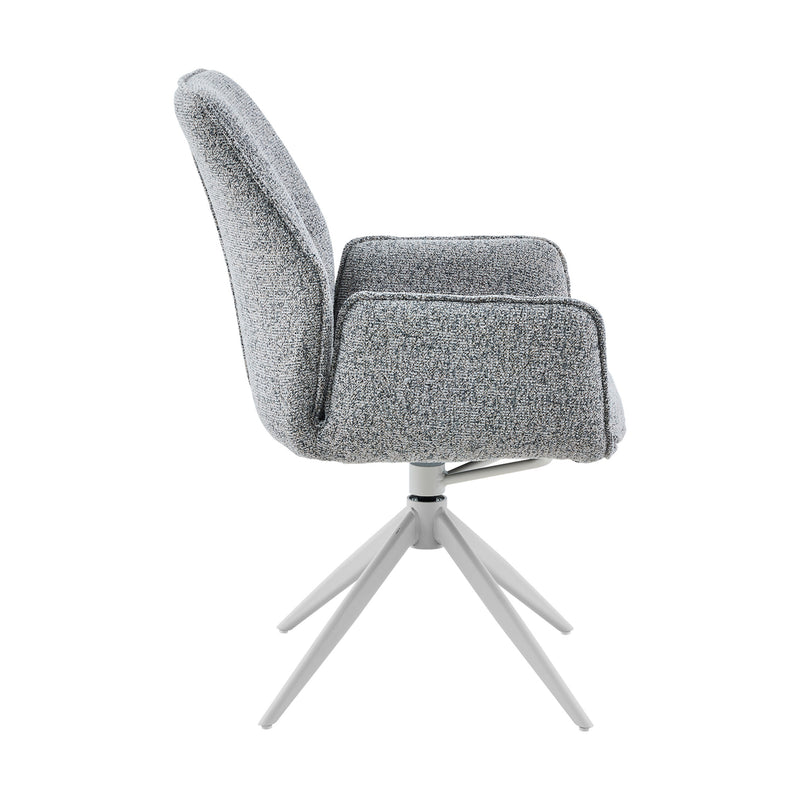 Eetkamerstoel Hera Grijs Met armleuning 63x63x83 cm-Eetkamerstoelen-Starfurn