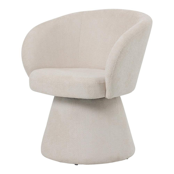 Eetkamerstoel Hermes Polyester Crème-Eetkamerstoelen-PTMD