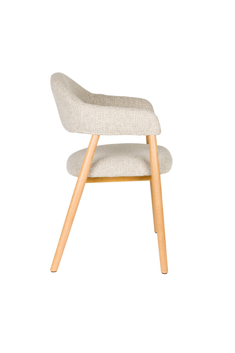 Eetkamerstoel Indy Polyester Bruin 54x56 H81 cm SKU 1000582-Eetkamerstoelen-Creating Home