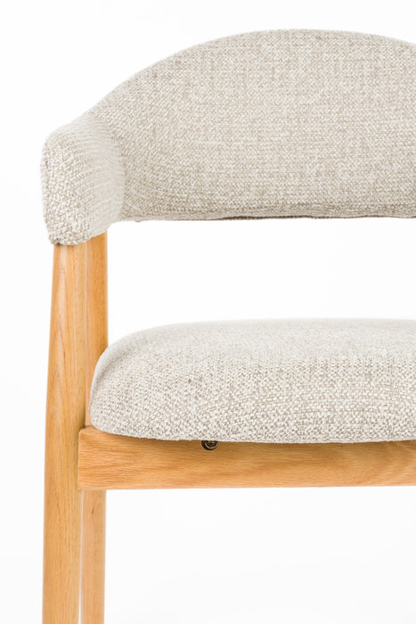 Eetkamerstoel Indy Polyester Bruin 54x56 H81 cm SKU 1000582-Eetkamerstoelen-Creating Home