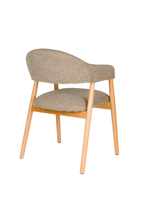Eetkamerstoel Indy Polyester Bruin 54x56 H81 cm SKU 1000583-Eetkamerstoelen-Creating Home
