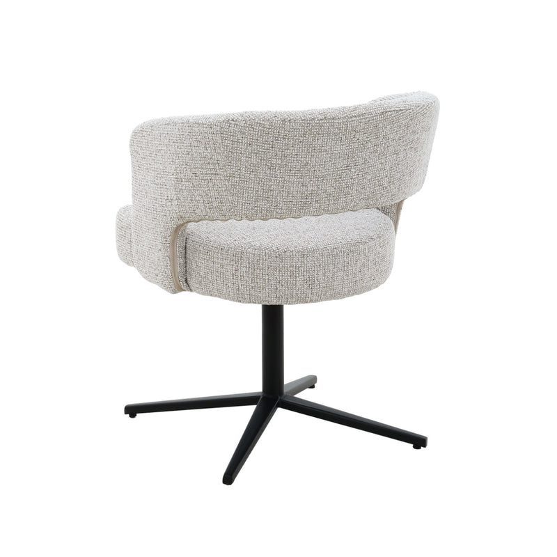 Eetkamerstoel Isabel Beige Draaibaar 63 cm 63x62x78 cm-Eetkamerstoelen-Livingfurn