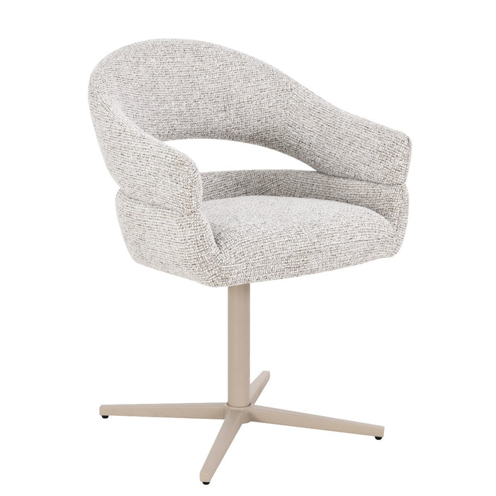 Eetkamerstoel Jade Beige Draaibaar 58 cm 58x62x85 cm-Eetkamerstoelen-Livingfurn