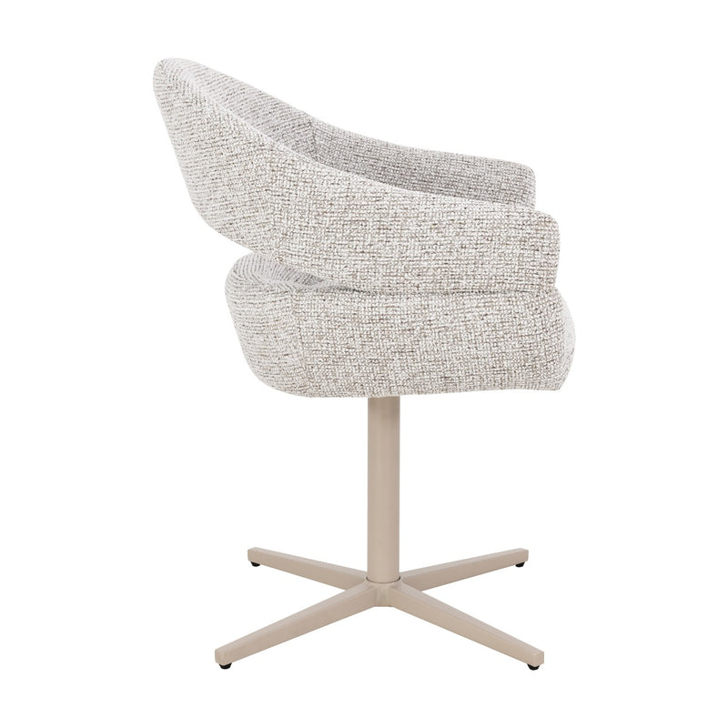 Eetkamerstoel Jade Beige Draaibaar 58 cm 58x62x85 cm-Eetkamerstoelen-Livingfurn