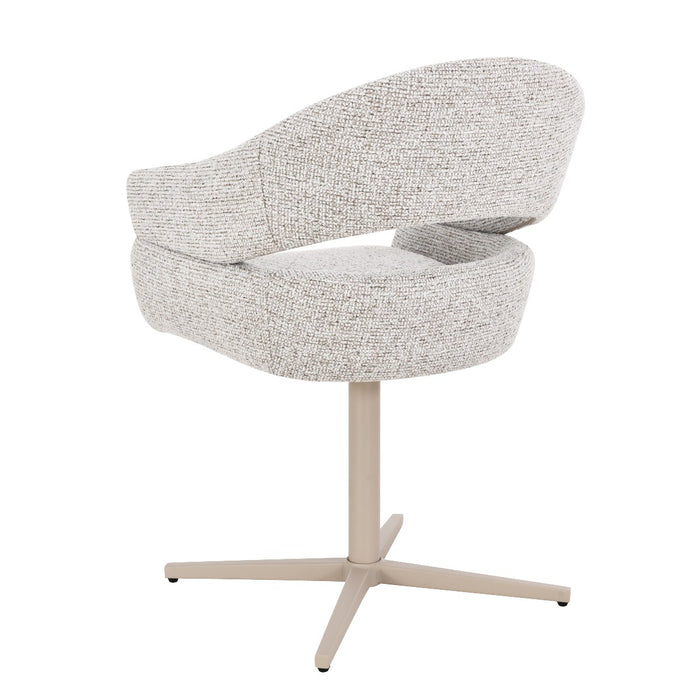 Eetkamerstoel Jade Beige Draaibaar 58 cm 58x62x85 cm-Eetkamerstoelen-Livingfurn