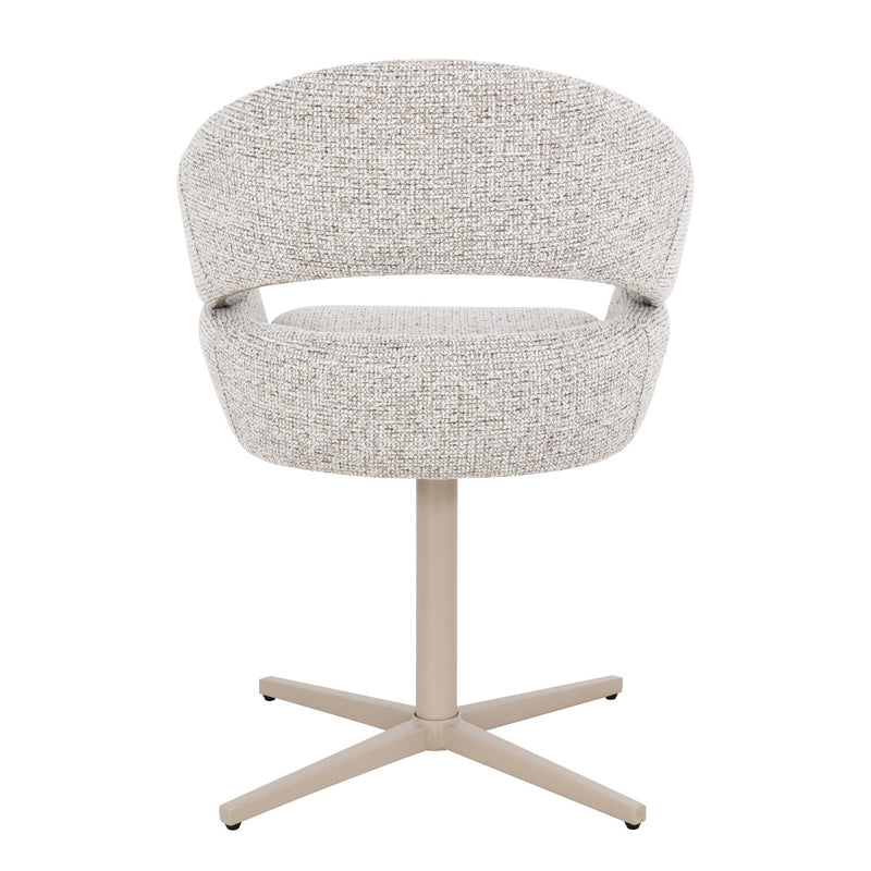 Eetkamerstoel Jade Beige Draaibaar 58 cm 58x62x85 cm-Eetkamerstoelen-Livingfurn