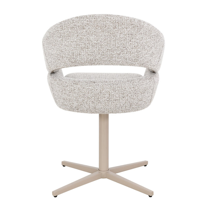 Eetkamerstoel Jade Beige Draaibaar 58 cm 58x62x85 cm-Eetkamerstoelen-Livingfurn