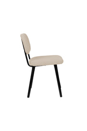 Eetkamerstoel Jake Off White Bouclé Polyacrylic Wit 56x46 cm-Eetkamerstoelen-Creating Home