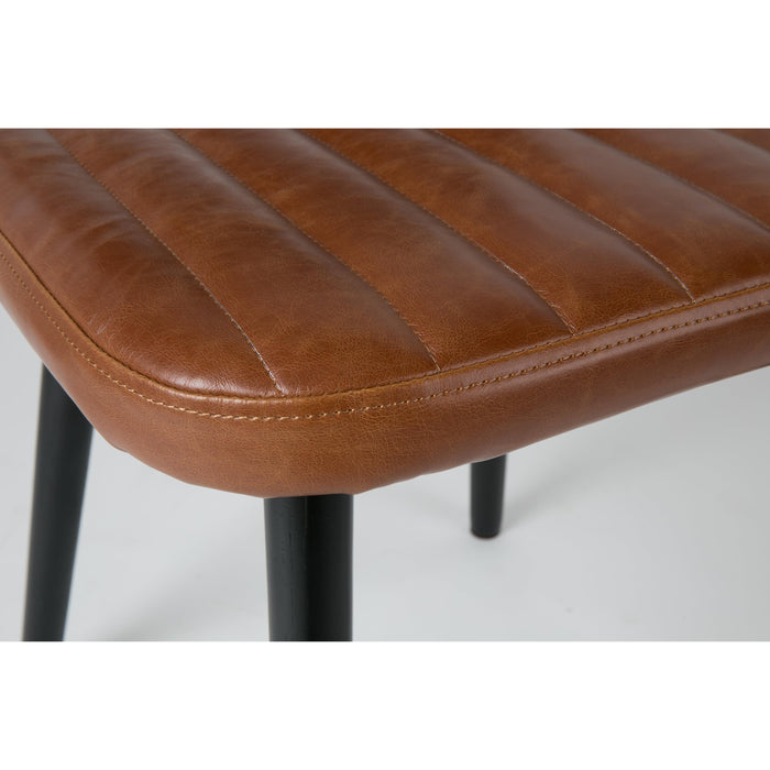 Eetkamerstoel Jake Worn PU Leather Bruin 58x46 cm-Eetkamerstoelen-Creating Home