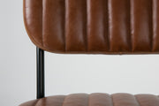 Eetkamerstoel Jake Worn PU Leather Bruin 58x46 cm-Eetkamerstoelen-Creating Home