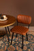 Eetkamerstoel Jake Worn PU Leather Bruin 58x46 cm-Fauteuils-Creating Home