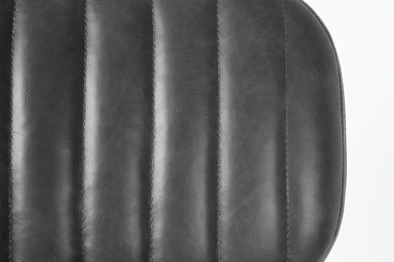 Eetkamerstoel Jake Worn PU Leather Zwart 58x46 cm-Eetkamerstoelen-Creating Home