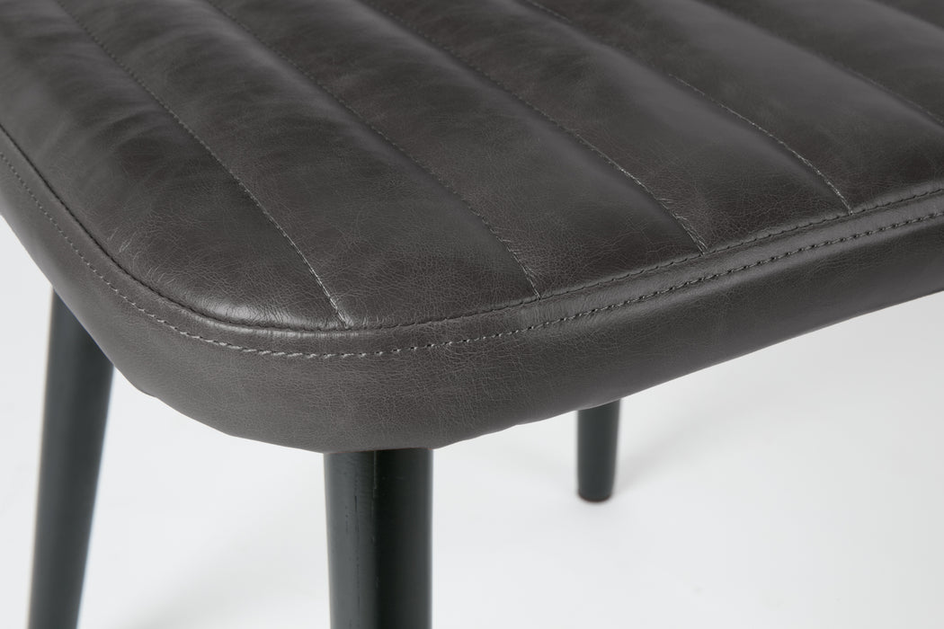 Eetkamerstoel Jake Worn PU Leather Zwart 58x46 cm-Fauteuils-Creating Home