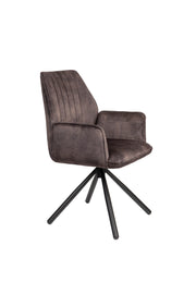Eetkamerstoel Jamie Hout Plyhout,Polyester Bruin 61x56 cm-Eetkamerstoelen-Creating Home