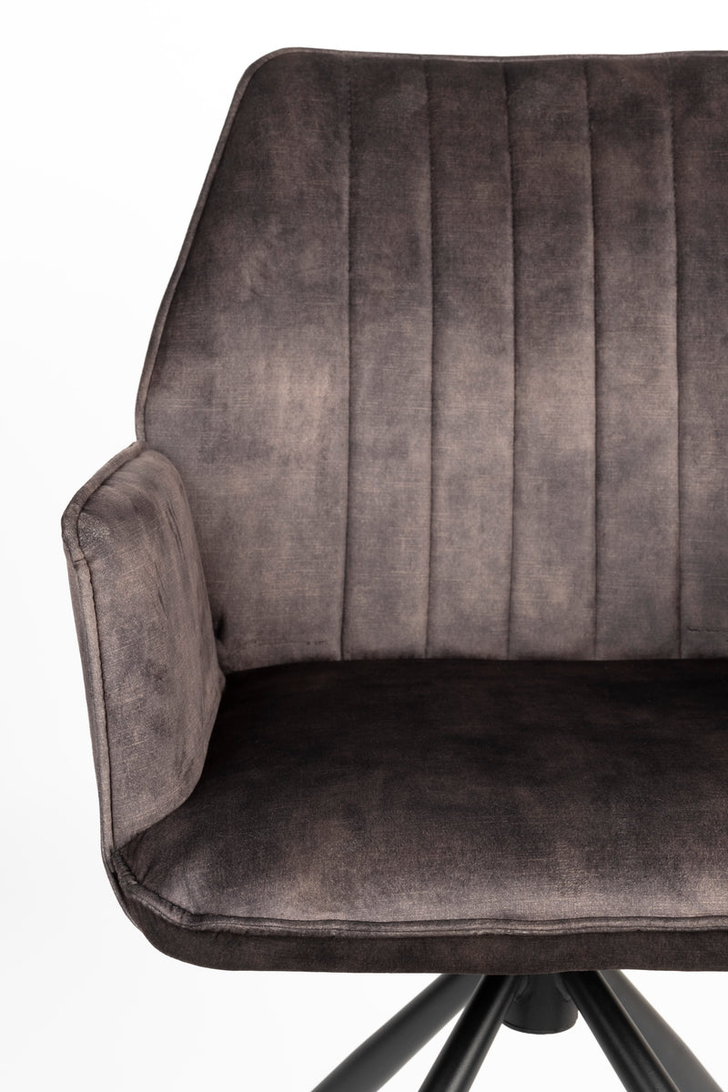 Eetkamerstoel Jamie Hout Plyhout,Polyester Bruin 61x56 cm-Eetkamerstoelen-Creating Home