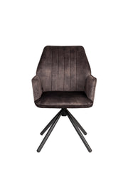 Eetkamerstoel Jamie Hout Plyhout,Polyester Bruin 61x56 cm-Eetkamerstoelen-Creating Home