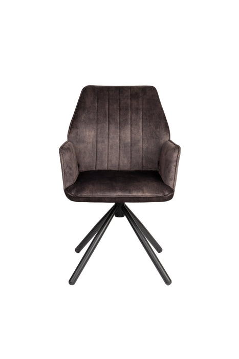Eetkamerstoel Jamie Hout Plyhout,Polyester Bruin 61x56 cm-Eetkamerstoelen-Creating Home
