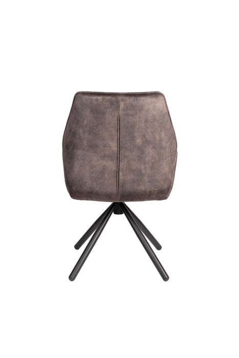 Eetkamerstoel Jamie Hout Plyhout,Polyester Bruin 61x56 cm-Fauteuils-Creating Home
