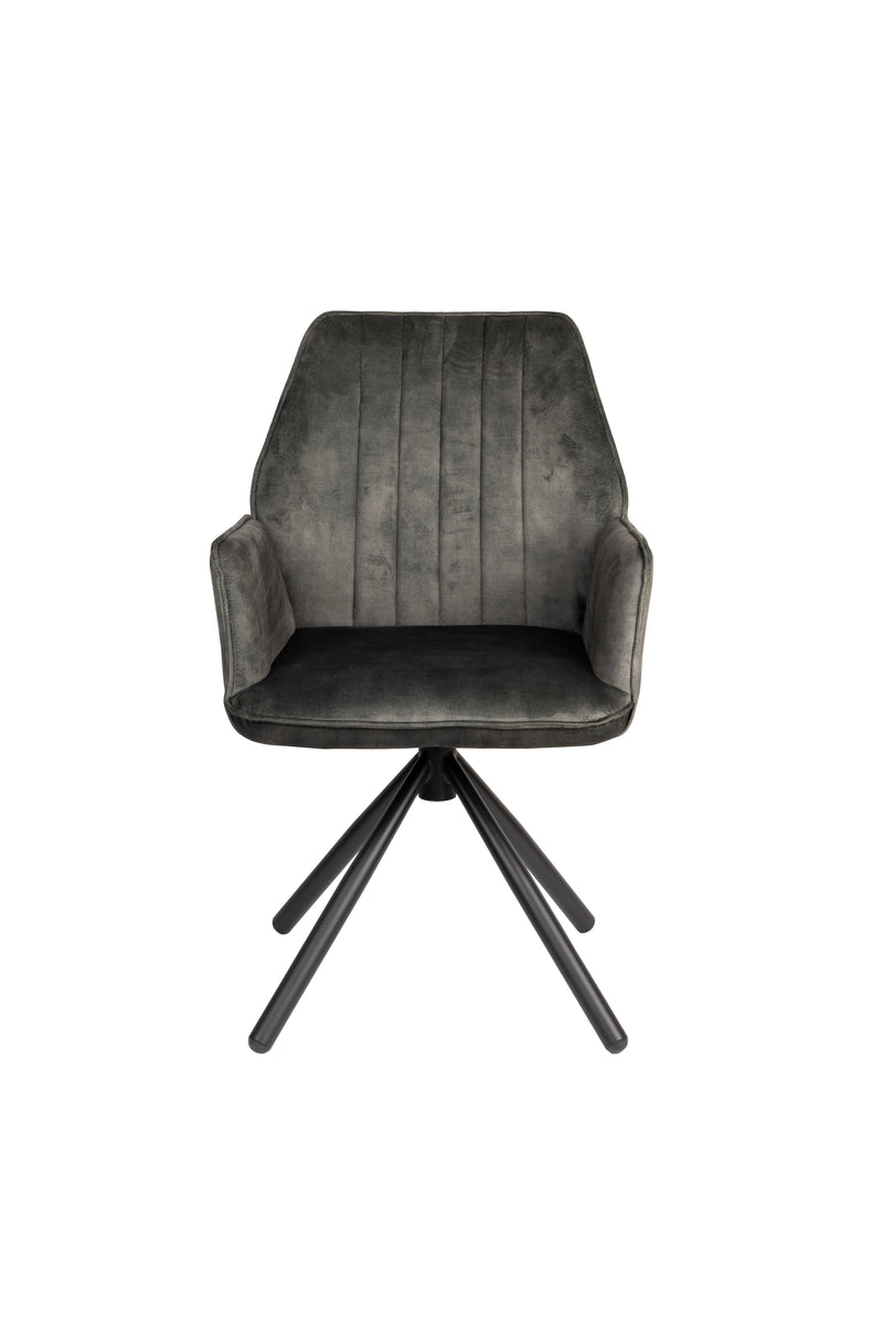 Eetkamerstoel Jamie Moss Plyhout,Polyester Groen 61x56 cm-Eetkamerstoelen-Creating Home