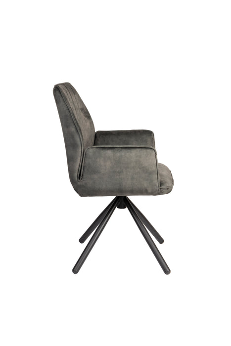 Eetkamerstoel Jamie Moss Plyhout,Polyester Groen 61x56 cm-Eetkamerstoelen-Creating Home