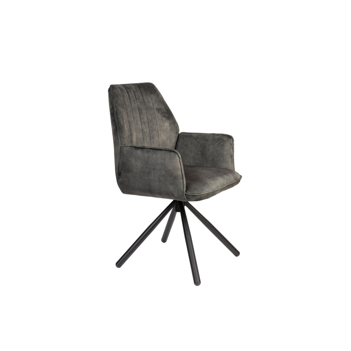 Eetkamerstoel Jamie Moss Plyhout,Polyester Groen 61x56 cm-Eetkamerstoelen-Creating Home