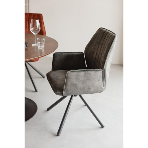 Eetkamerstoel Jamie Moss Plyhout,Polyester Groen 61x56 cm-Fauteuils-Creating Home