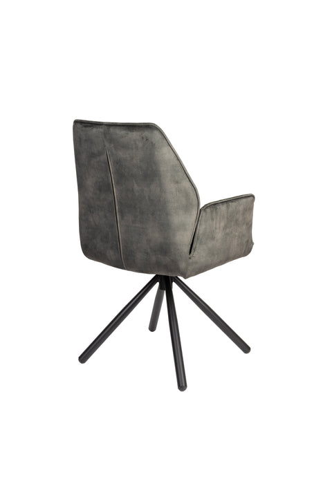 Eetkamerstoel Jamie Moss Plyhout,Polyester Groen 61x56 cm-Fauteuils-Creating Home
