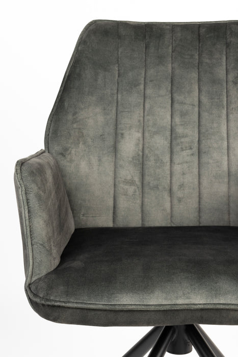 Eetkamerstoel Jamie Moss Plyhout,Polyester Groen 61x56 cm-Fauteuils-Creating Home