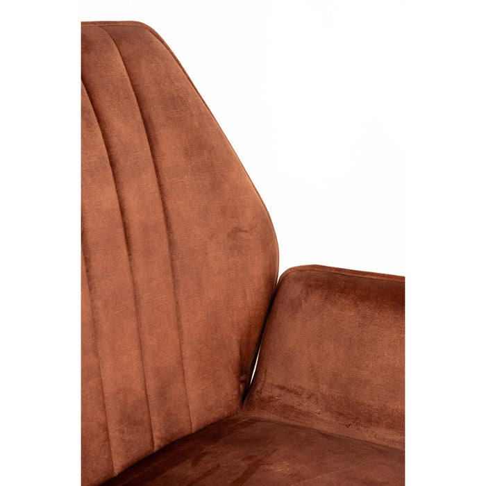 Eetkamerstoel Jamie Rust Plyhout,Polyester Bruin 61x56 cm-Eetkamerstoelen-Creating Home