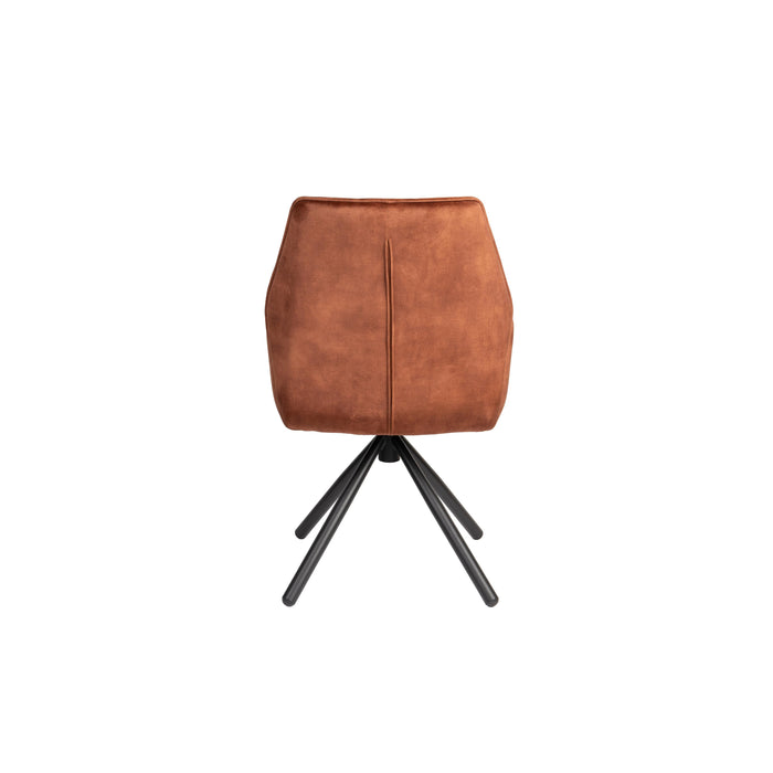 Eetkamerstoel Jamie Rust Plyhout,Polyester Bruin 61x56 cm-Eetkamerstoelen-Creating Home