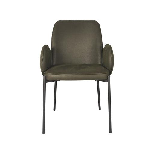 Eetkamerstoel Jari Army Microvezel 55x60x86 cm-Eetkamerstoelen-LABEL51