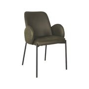 Eetkamerstoel Jari Army Microvezel 55x60x86 cm-Eetkamerstoelen-LABEL51