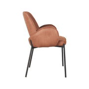 Eetkamerstoel Jari Cognac Microvezel 55x60x86 cm-Eetkamerstoelen-LABEL51