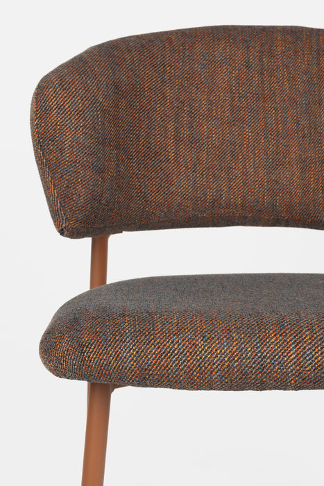 Eetkamerstoel Jasmine Chair Polyester, Metaal Bruin, sfeerbeeld 3
