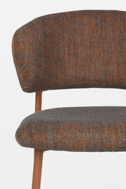 Eetkamerstoel Jasmine Donker Polyester Multi color 63x50 cm-Eetkamerstoelen-Creating Home