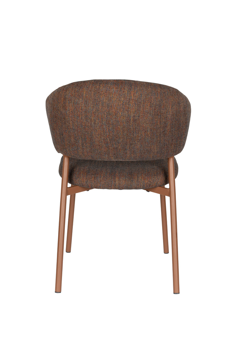 Eetkamerstoel Jasmine Donker Polyester Multi color 63x50 cm-Eetkamerstoelen-Creating Home
