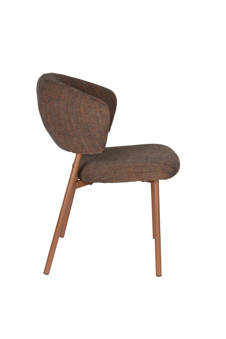 Eetkamerstoel Jasmine Donker Polyester Multi color 63x50 cm-Eetkamerstoelen-Creating Home