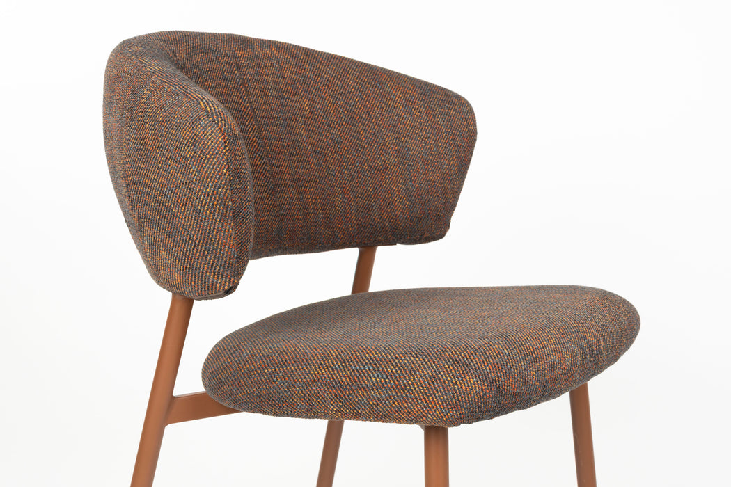 Eetkamerstoel Jasmine Donker Polyester Multi color 63x50 cm-Eetkamerstoelen-Creating Home