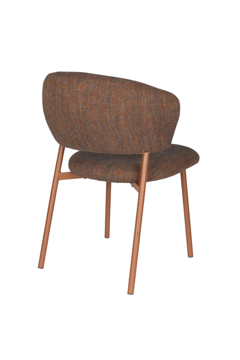 Eetkamerstoel Jasmine Donker Polyester Multi color 63x50 cm-Eetkamerstoelen-Creating Home
